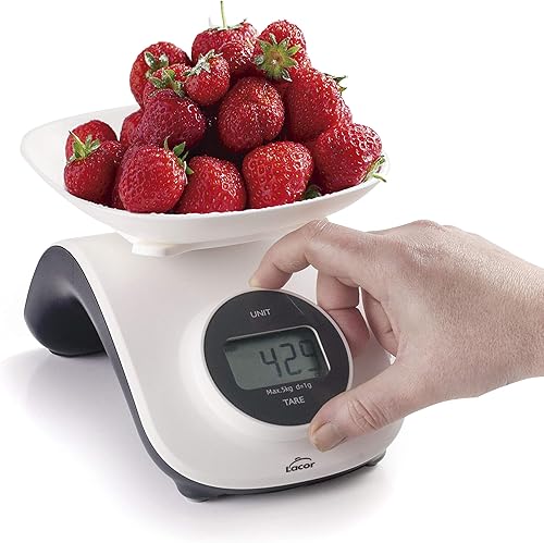 Lacor 61719 Balance de Cuisine ECO sans Piles ni Batteries avec Bouton Rotatif pour Générateur d'Energie Répartition de 1g Capacité maximale de 5kg - Nail Gallerys
