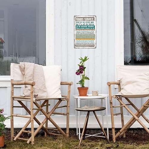 Film Tableau Decoration Murale Avec Citation Français - Bonne ou mauvaise situationv - Plaque Metal Vintage Humour - Affiche Poster Panneau Deco Murale Pour Salon Chambre Famille Maison 20x30cm - Nail Gallerys