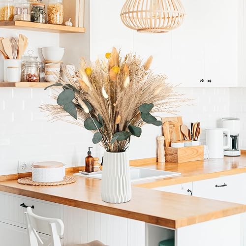 Cirulli Bouquet de Fleurs sèches,déco Bohème Décoration Naturelle pour Salon,Pampas sechees Decoration, Fleurs sèches pour Bricolage Chambre à Coucher & Table, Tons Beige Decoration Maison - Nail Gallerys