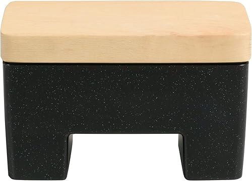 Practic Bable Beurrier 6,5 x 10 x 10 cm avec couvercle et système de refroidissement à eau 100 % polypropylène, couvercle en bois de hêtre, sans BPA - Nail Gallerys