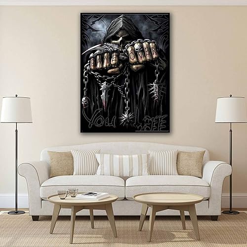 Peinture Diamant Crâne Femme et Chat,Diamond Painting Kit Complet Broderie Diamant,Diamant Painting Horreur Theme Gothique Kits de Broderie Au Point de Croix Peinture Diamant 5D Complet,30 x 30 cm - Nail Gallerys