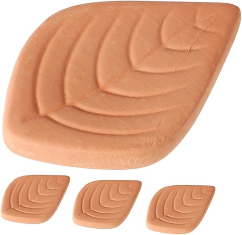 ULTECHNOVO 4 Pièces Économiseur De Cassonade Sombre Gardien Adoucisseur De Sucre En Terre Cuite Économiseur De Sucre En Forme De Feuille Économiseurs De Sucre Pour La Maison Orange Argile - Nail Gallerys