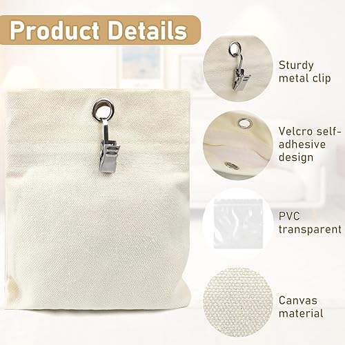 Lot de 8 Sacs Lestés pour Rideaux D'Extérieur, Sac de Poids Portable avec Pinces en Métal, Gestion du Poids du Rideau, Sacs de Poids Autocollants, pour Stabiliser Les Rideaux, Nappes, Drapeaux - Nail Gallerys