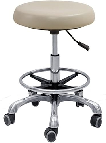 Chaise de Dentiste Tabouret médical Tabouret d’Assistant Dentaire Rotation à 360 ° Accoudoir Selle en Cuir PU Chaise de Salon Hauteur réglable, C2 - Nail Gallerys