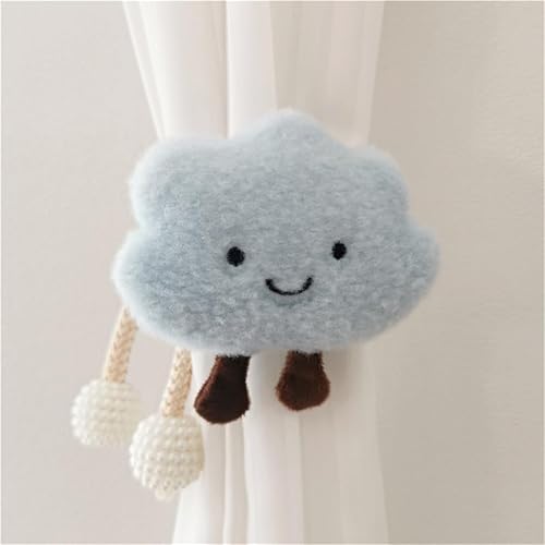 AOOPOO Lot de 2 Embrasse à Rideaux Corde en Forme de Nuages de Dessins Animés avec Boule de Perle pour Enfant Attache de Rideau Nuage Mignon Boucle à Rideaux pour Décoration de Chambre d'enfant - Nail Gallerys