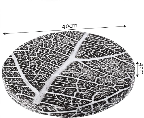 KADAX - Coussin de chaise - Rond - Diamètre 40 cm - En mousse - Pour chaise, cuisine, jardin - Avec housse lavable - Gris - Nail Gallerys