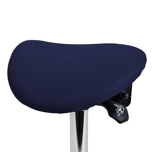 Tabouret pivotant avec selle inclinable Bleu - Nail Gallerys