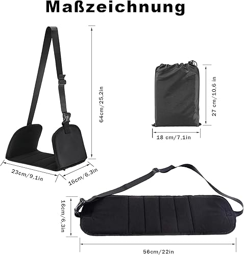 Repose Pieds D'avion, 2 Pièces Hamac de Repose Pieds Suspendu Pliable, Portable Repose Pieds pour Avion, Réglable Repose Pieds de Voyage pour avec Sac de Rangement, pour Bureau, Dortoir, Noir - Nail Gallerys
