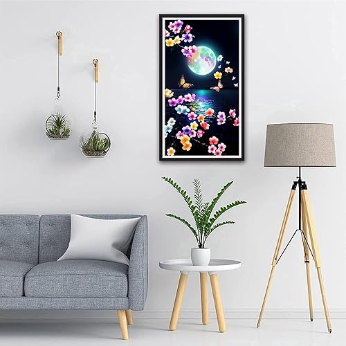 ZHUMUTO Diamond Painting Adulte Grand Format,Peinture Diamant XXL 40x70cm Lune B,Broderie Diamant Painting Kit Complet Adulte Grand Format,Grande Taille Pour la Décoration - Nail Gallerys