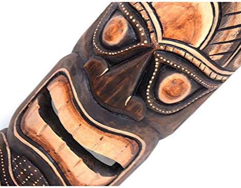 Coco Papaya Masque Tiki 50cm en Bois Massif. Fabrication Artisanale - Nail Gallerys