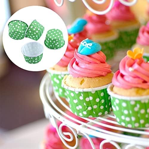 Lot de 100 caissettes de cuisson en papier sulfurisé pour muffins, 8 couleurs au choix (vert) - Nail Gallerys