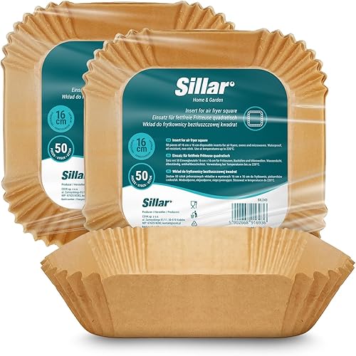 Sillar Papier Cuisson Air Fryer Rond 23 cm 100 pièces Paper Sulfurisé pour Friteuse a Air, Parchemin Moule Accessoires compatible avec Airfryer - Nail Gallerys