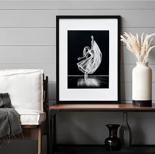 KIMREAL Cadre photo A2 en bois naturel avec passe-partout A3, cadre photo A2 en bois pour photo A3, à suspendre horizontalement et verticalement - Nail Gallerys