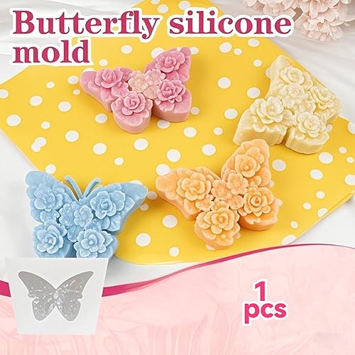 AzureRay de Moule à Bougie en Silicone - Moules pour Bougies Papillon DIY, Moule Silicone à Couler pour Fabrication de Bougies, Moule Décoratif en Silicone - Nail Gallerys