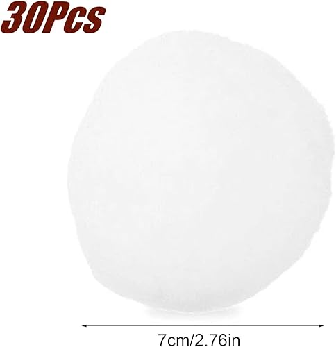 Noël Fausses balles Jouets 30Pcs 7Cm Faux Boules de Neige de Noël Meilleur ​Combat de Boules de Neige en Salle de Noël pour Enfants Adultes pour décorations d'arbre - Nail Gallerys