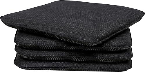 RACE LEAF Lot de 4 coussins de siège en mousse à mémoire de forme Slow Rebound - 40,5 x 40,5 cm - Surface imperméable et dessous antidérapant - Noir (rouge) - Nail Gallerys