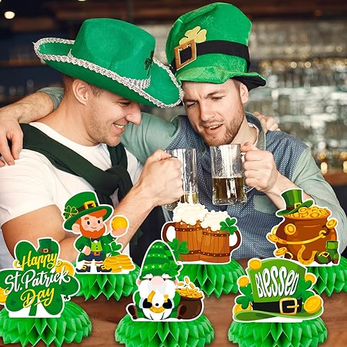 Décoration de Centre en Nid D'abeille de Saint-Patrick,12 Pcs Centres de Table en Nid D'abeille pour la Saint-Patrick & Décorations en Nid D'abeille pour la Saint Patrick pour Saint Patrick Décoration - Nail Gallerys