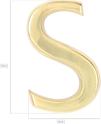 KOTARBAU® Lettre A en laiton de 10 cm pour maisons, colonies, hôtels, appartements, monuments pierres tombales 100 % laiton - Nail Gallerys