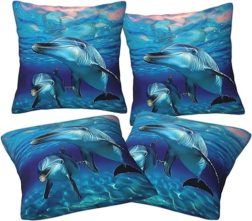 AUBKFELD Lot de 4 housses de coussin imprimées de paresseux mignons sur des citrons jaunes (40 x 40 cm) - Taies d'oreiller décoratives pour la maison - Fermeture éclair dissimulée - Nail Gallerys