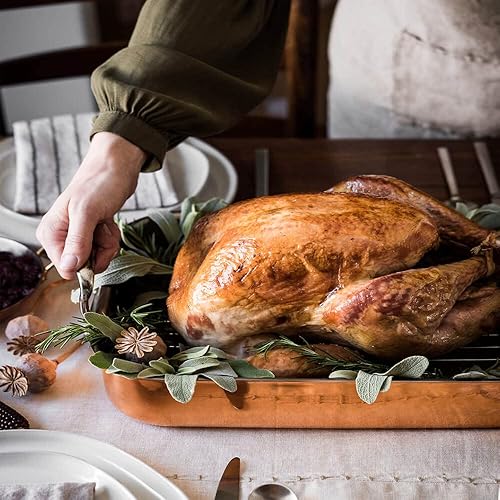 DE BUYER -6427.35 -plat a rotir cuivre trimetal 41 x 27 x 13.35 cm - Nail Gallerys