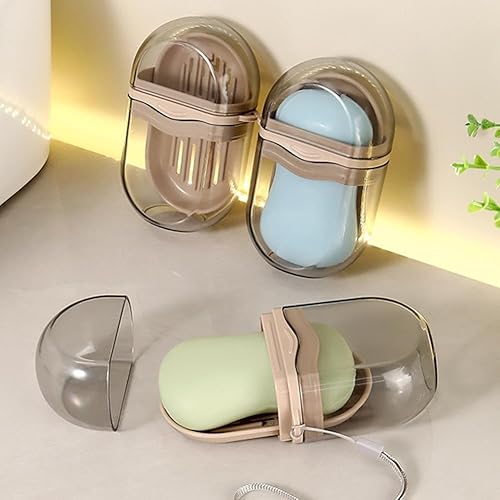 Boîte à savon de voyage étanche et étanche, porte-savon durable pour voyage, gym, camping et randonnée, rangement de savon avec poignée pratique pour l'extérieur, la salle de bain et les voyages (1 - Nail Gallerys