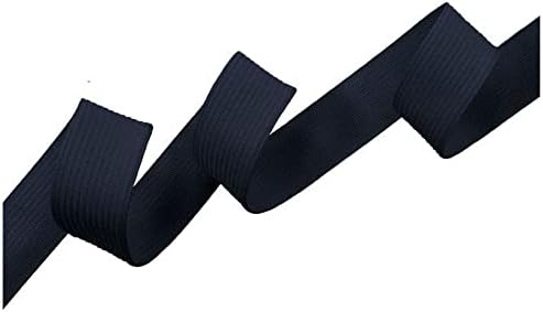 Lovely Tissus Bande Ruban Elastique Plat - 20 MM - Coupe au Mètre - (Bleu Marine) - Nail Gallerys