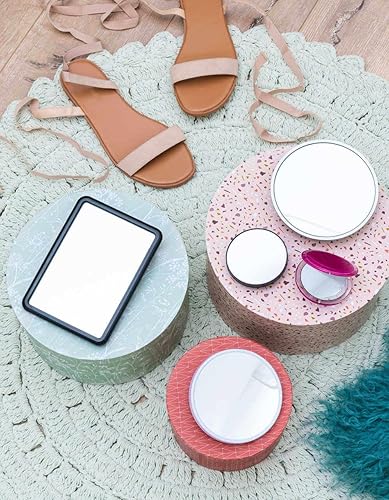 Bo...Paris - Miroir rond à ventouse - Grossissant zoom x7 - Miroir de maquillage - Lot de 1 - Nail Gallerys