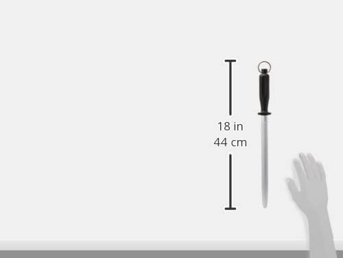 Victorinox Fusil de Cuisine Ovale avec Manche, Plastique, Noir/Argent, 30 x 5 x 5 cm - Nail Gallerys