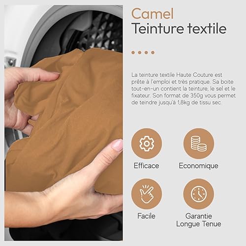 Teinture Textile Camel - 350g Tout-en-un - Prêt à l'emploi pour Vêtements et Tissus HAUTE COUTURE - Nail Gallerys