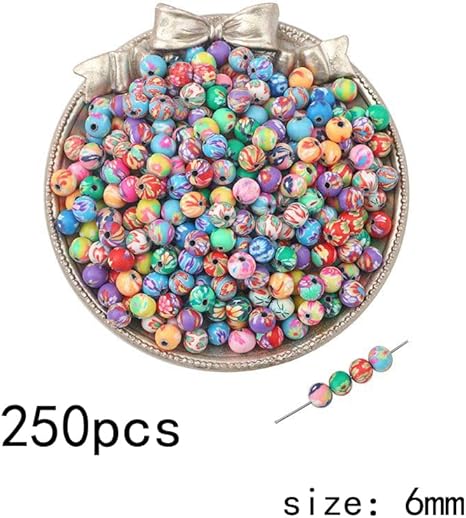 DAHI 150 Pièces Perles en Argile Polymère Perles Fleurs Rondes perles rondes à enfiler perles Coloré Fleurs Couleurs mélangées pour Collier Adultes Enfant (10 x 10 mm) - Nail Gallerys