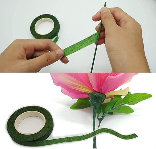 BOBOZHONG Ruban Fleuriste,2 Rouleaux Ruban De Bouquet, Auto-adhésif Rubans Floraux, pour Les Ruban Adhésif pour Fleuriste pour Corsages, Emballage de Fleurs Tige,Bouquets, Fleurs(27m*12mm) - Nail Gallerys