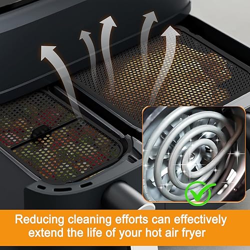 Protège-éclaboussures pour Airfryer Philips Dual Basket 3000-5000 | 2x Couvercles Silicone Alimentaire 3L+6L | Accessoires Friteuse Sans Huile Réutilisables | Compatible NA350/NA550, Sans BPA - Nail Gallerys