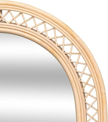 Atmosphera - Miroir Arche Anahi rotin Marron 87x47cm - Nail Gallerys
