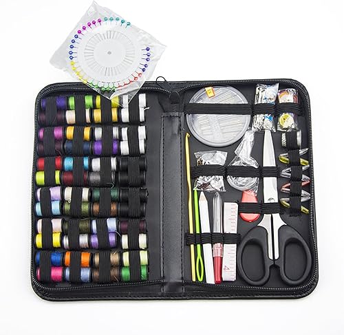 Kit de couture avec fils, aiguilles, ciseaux, ruban à mesurer, boutons, kit de couture pour voyage, bricolage, broderie, outil de couture pour la maison gadget - Nail Gallerys