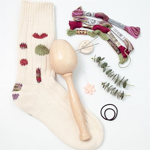 Kit d'oeufs à repriser, facile à prendre en main, aiguilles à gros chas, fils à coudre pour chaussettes, vêtements, adultes, bricolage artisanal, couture à la maison, Lear-au - Nail Gallerys