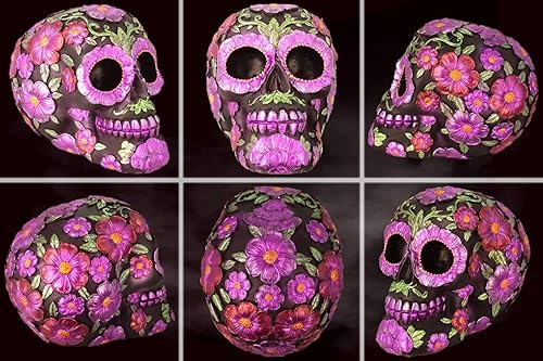 mtb more energy Figure crâne ''Santa Muerte'' - Jour des Morts - Décoration tête de Mort Sugar Skull - Nail Gallerys