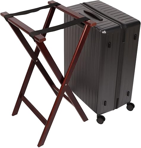 Mixtric Porte-Bagages, Porte-Valise, Sac À Dos pour Valise, Porte-Bagages D'hôtel, Étagère À Bagages, Porte-Bagages Pliable en Bois Massif - Nail Gallerys