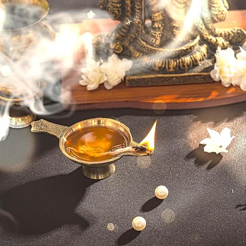 IMTRA FASHION Ensemble De 6 Lampes À Huile Indiennes Diya Avec Des Mèches en Coton Pour Pooja Aarti Akhand Jyoti Pour Décorations Diwali Cadeau - Nail Gallerys