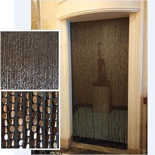 Rideau de Porte Perles,Rideau en Perles de Bois Séparateur pour Décoration Salon Chambre Bureau,Rideaux Occultant,Diviseur Décoration à Suspendre Panneau,Personnalisable (120 strands-120x180cm) - Nail Gallerys
