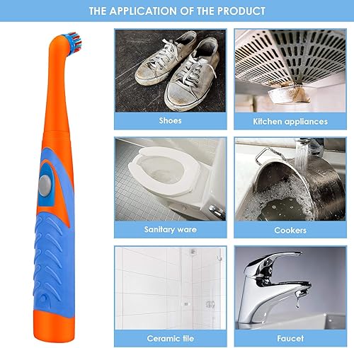 OhhGo Brosse de Nettoyage électrique 4 en 1 Brosse de Nettoyage pour Salle de Bain Cuisine - Nail Gallerys