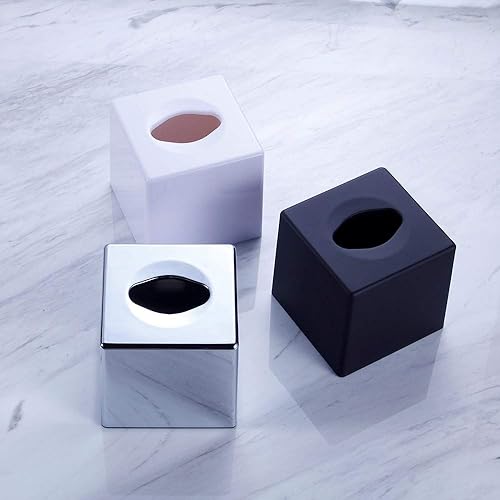 VINN Dunn Cube Distributeur de Tissus Noir, carré de Tissu boîte de Couverture Kleenex Porte-Serviettes Serviette de Salle de Bain Organisateur Stand-Plastique ABS - Nail Gallerys