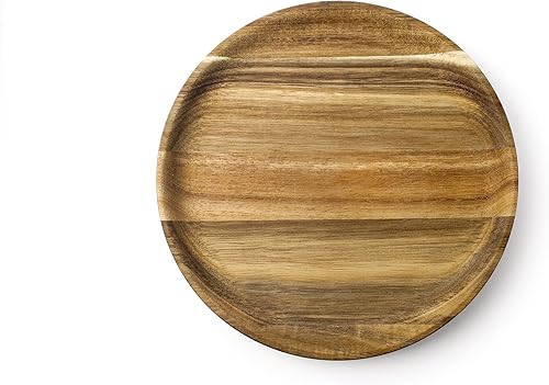 IBILI - Assiette en bois d'acacia avec revêtement d'huile, 28 cm - Nail Gallerys