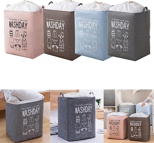 Panier à linge pliable pour économiser de l'espace - Sac de rangement rose, gris, bleu, marron (marron) - Nail Gallerys