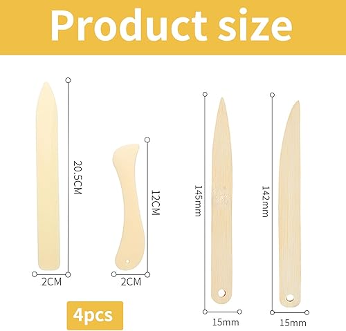 Lot de 4 Plioir Scrapbooking,Plioirs en Os pour Papier,Plioirs pour Papier,Sacs Découpe Pliables,Sacs à Découper,Plioirs de Livre,Outils Blancs,pour Fournitures de Bureau Et Reliures Faites à La Main - Nail Gallerys