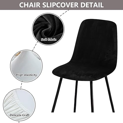 Housse De Chaise Salle à Manger Scandinave Protege Assise Chaise Salle A Manger Housse Chaise Extensible Lot De 4/2 Housse De Chaise Velours(#Light Gray,4er) - Nail Gallerys