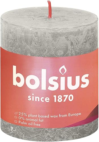 Bolsius - Lot de 4 bougies pilier rustiques - Blanc - Combustion de 85 heures - Décoration d'intérieur - Sans parfum - Cire végétalienne naturelle - Sans huile de palme - 19 x 7 cm - Nail Gallerys