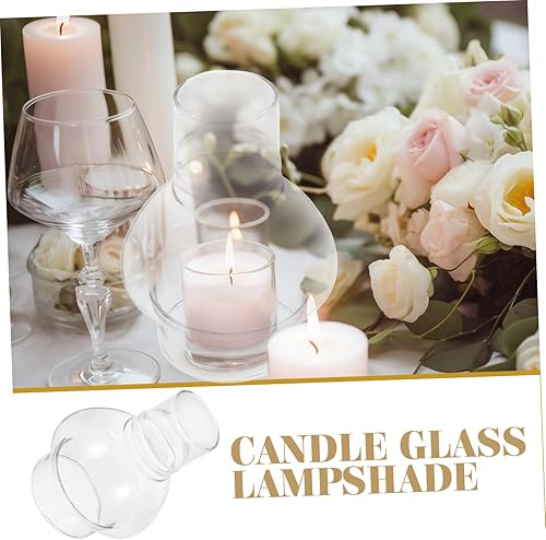 Amosfun Cache-bougie Pour Bougeoir En Verre De Table Abat-jour En Verre Pour Bougie Chauffe-plat Design Coupe-vent - Nail Gallerys