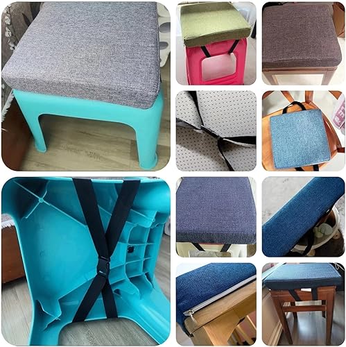 Galette Chaise Exterieur Impermeable Coussins de Siège pour Tabouret de Chaise - Épaisseur 8/5/3cm Antidérapants pour pour Jardin, Bureau, école, Patio, Bistro(@13,35X35X3CM/14X14X1.2IN) - Nail Gallerys