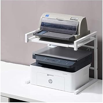 Luchs Support d'imprimante, support d'imprimante, support en métal, organiseur de bureau pour imprimante, idéal pour le bureau et la maison, extensible en largeur (moderne) - Nail Gallerys