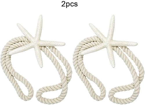 Lot de 2 Embrasses de Rideaux en Forme D'étoile de Mer, en Corde Tissée à la Main, pour Décoration de Fenêtre de Chambre à Coucher, Belle, Exquise, Facile à Utiliser, étoile de - Nail Gallerys